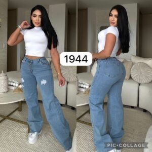 Jeans palazzo licrado claro